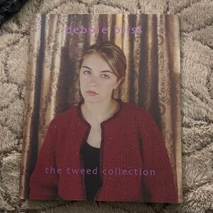 Women's Red Tweed Cardigan Sweater